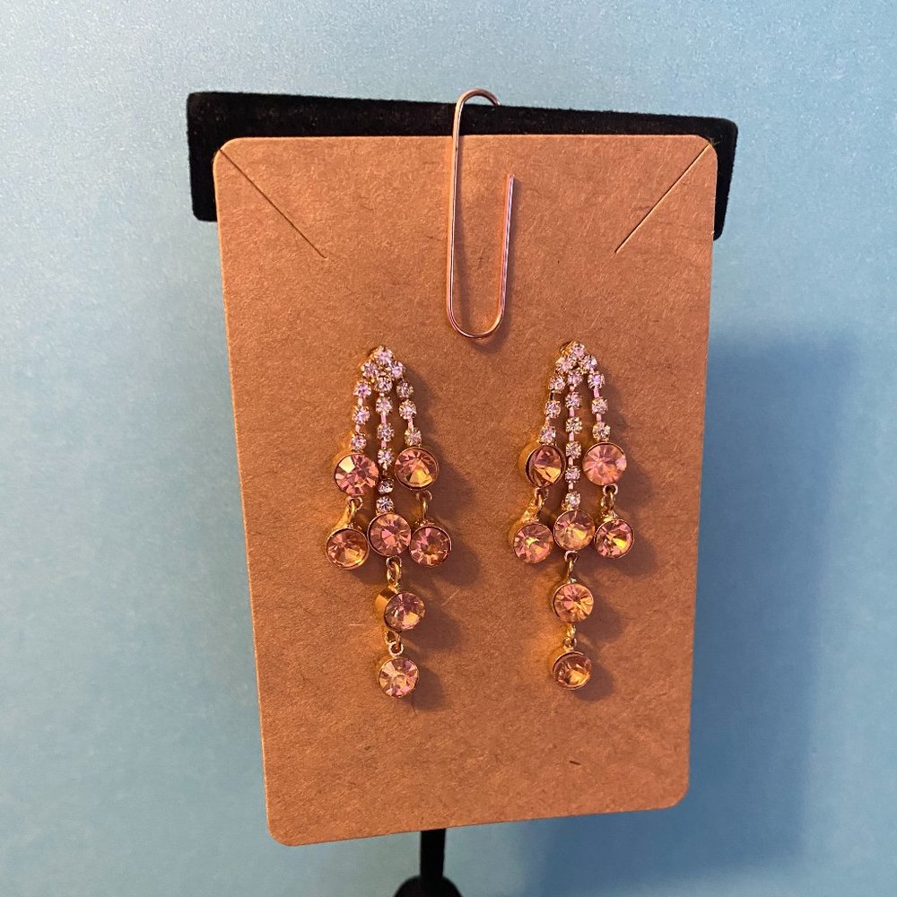 Vintage peach dangle earrings